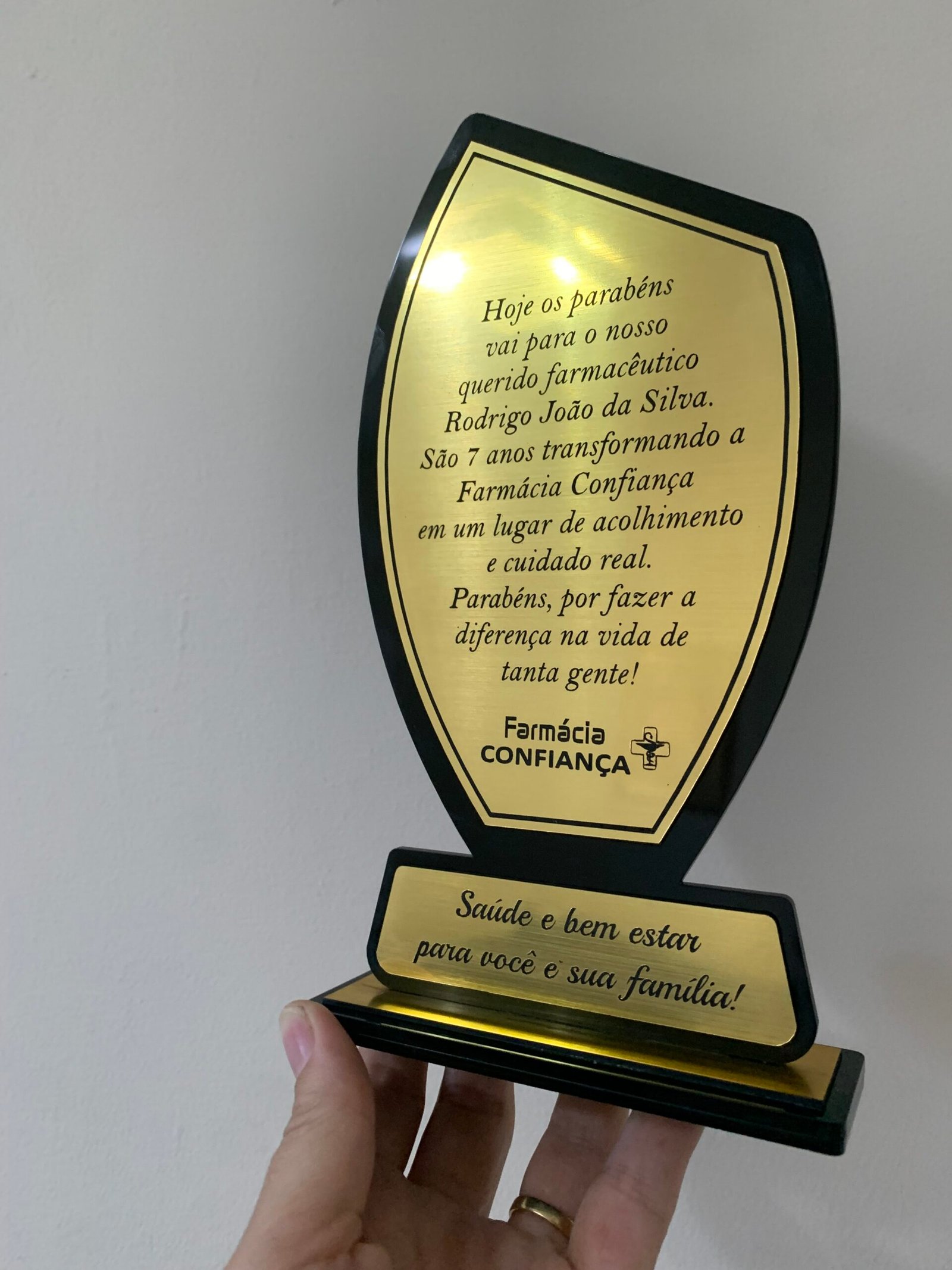 Troféu - Homenagem Tempo de Trabalho