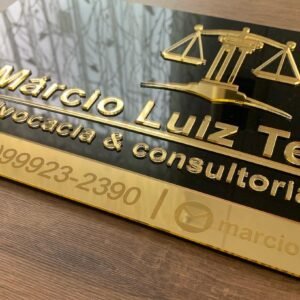 Placa de ID Personalizada - Noir